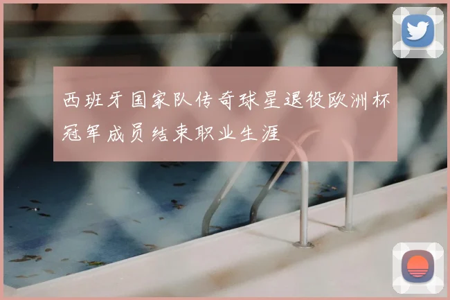 西班牙国家队传奇球星退役欧洲杯冠军成员结束职业生涯